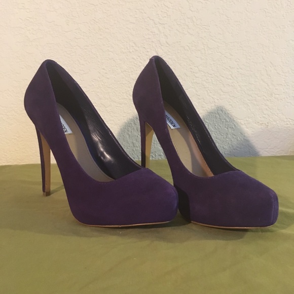 Steve Madden Shoes - Steve Madden Purple High Heel Suede Pumps, Size 10